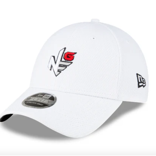 <New Era Golf White 9FORTY Stretch-Snap